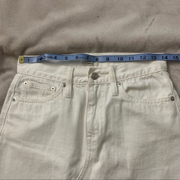 J. Crew Raw Hem Denim Skirt, White - Picture 8 of 8